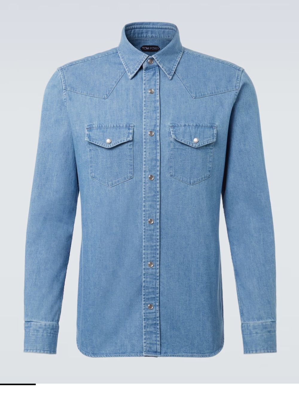 Tom Ford Men's Western Blue Denim Shirt Jacket